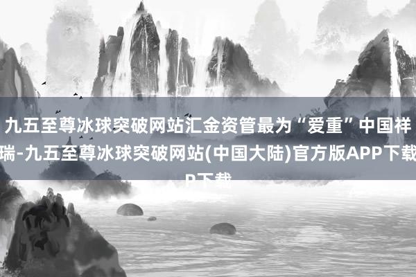 九五至尊冰球突破网站汇金资管最为“爱重”中国祥瑞-九五至尊冰球突破网站(中国大陆)官方版APP下载