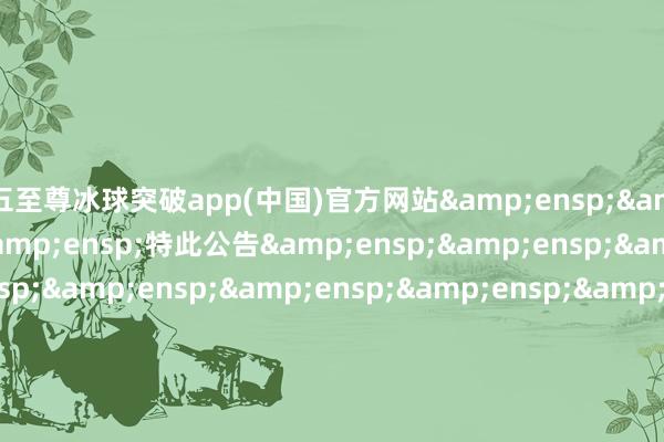 九五至尊冰球突破app(中国)官方网站    特此公告                         &en